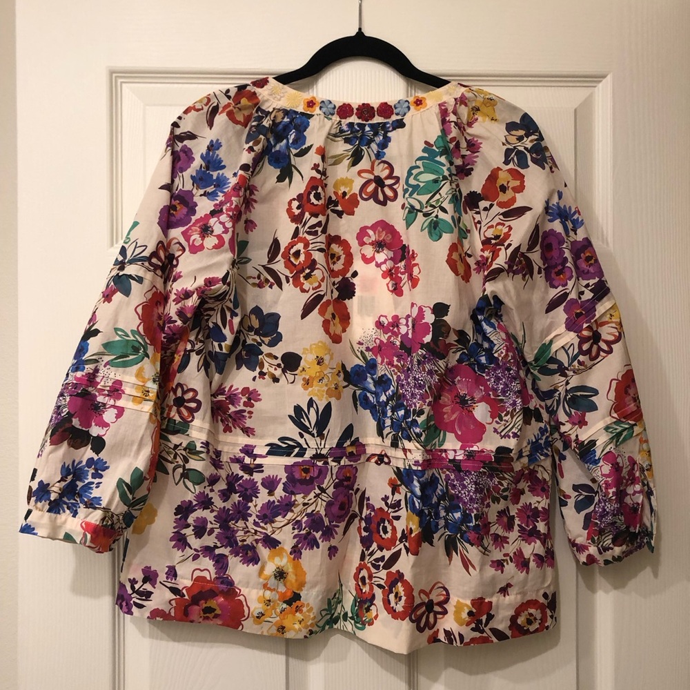 Johnny Was Multicolor Floral Blouse - Picture 2 of 5